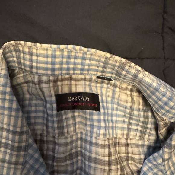 Blue Checkered Men's Shirt - Picture 1 of 3